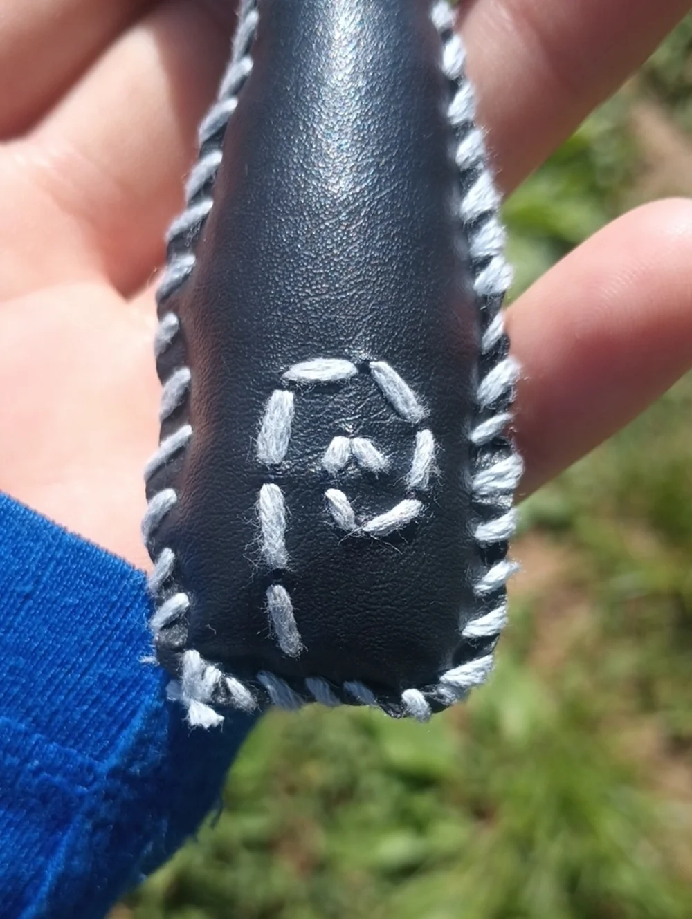 Handcrafted Faux Leather Cat Keychain - Picture 6 of 6